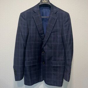 Brooks Brothers Wool Checkered Blazer in Navy